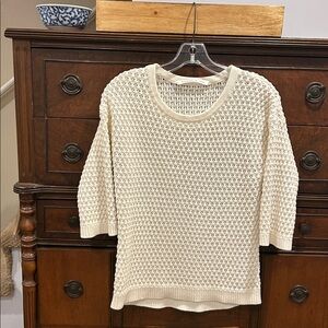 Athleta Cotton Linen Blend Knit Sweater Women's Size XS